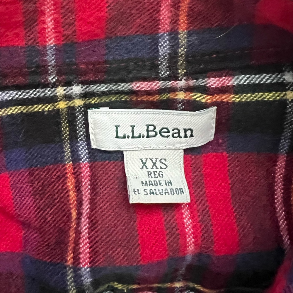 L.L. BEAN Women’s Scotch Plaid Flannel Shirt Relaxed Size XXS - Picture 13 of 13